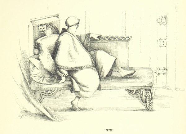 Hatto II and cat, 1861.  Creator: Violetta Harriot Darwin.