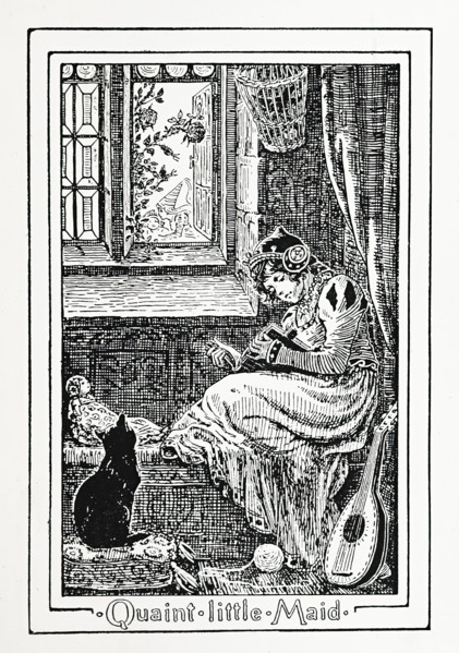 Quaint little Maid, 1894.  Creator: Gertrud M. Bradley.