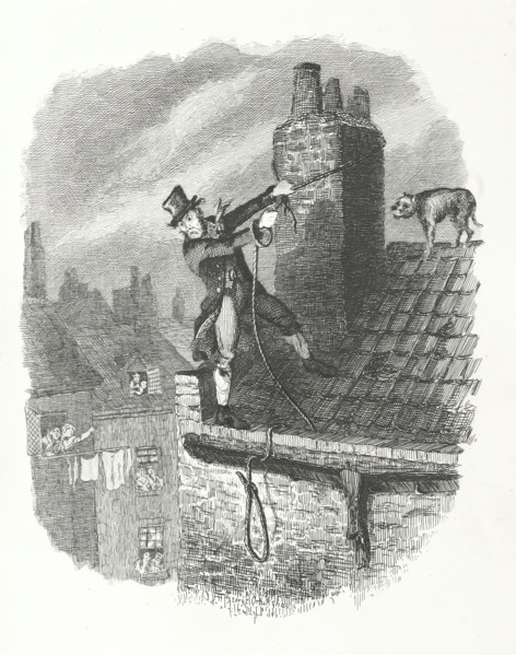 The last chance - Bill Sikes and Bull's Eye, c1838-46.  Creator: George Cruikshank.