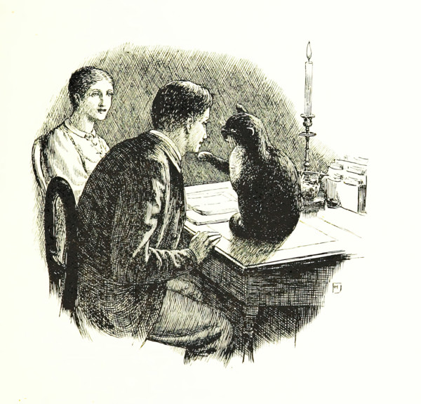 Man and woman with a cat, 1896.  Creator: Unknown.