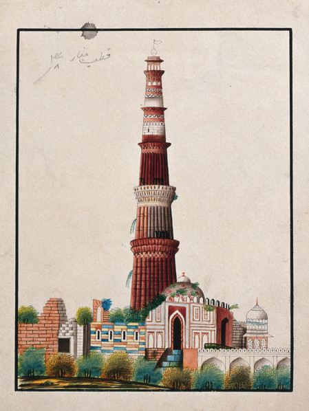 Delhi: The Qutab Minar, (between 1800 and 1899?). Creator: Unknown.