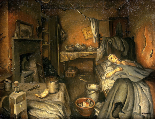 A patient at home, (1953?). Creator: Dorothy Mary Barber.