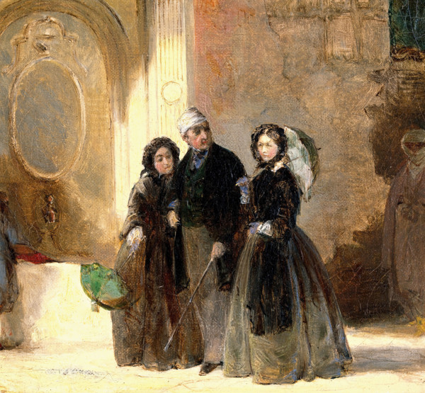 Florence Nightingale with Charles Holte Bracebridge and Selina Bracebridge in a Turkish street, 1859 Creator: Jerry Barrett.