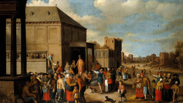 The halt and the blind being summoned to the great supper, 1620-1629. Creator: Joost Cornelisz Droochsloot.