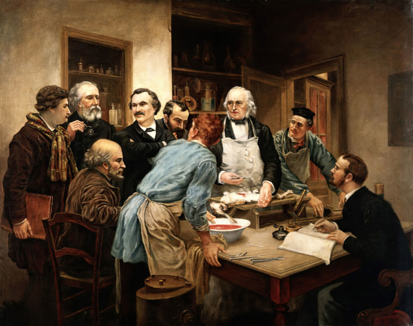 Claude Bernard and his pupils. Creator: Lhermitte, Léon Augustin, 1844-1925 (After).