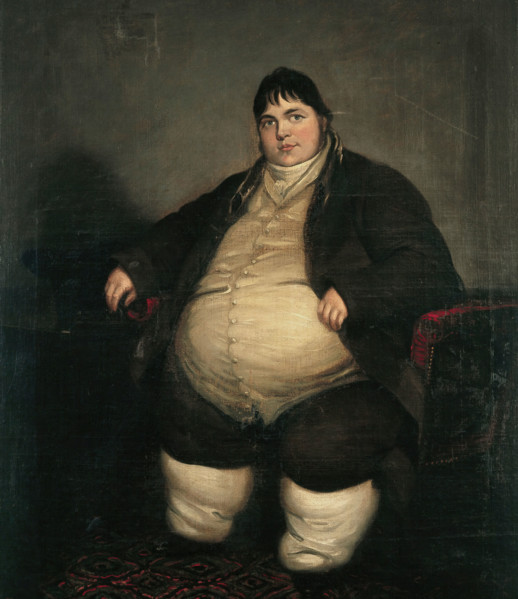 Daniel Lambert, weighing almost forty stone, between 1800 and 1899. Creator: Unknown.
