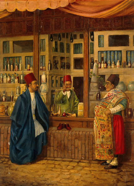 A shop in a bazaar in the Middle East. Creator: Unknown.