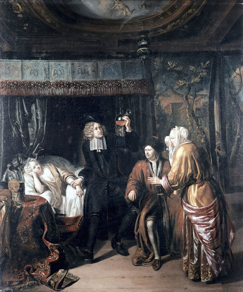 A physician at the bedside of a young woman, c1700. Creator: Matthys Naiveu.
