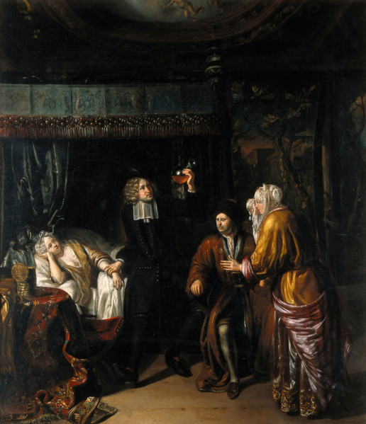 A physician at the bedside of a young woman, c1700. Creator: Matthys Naiveu.