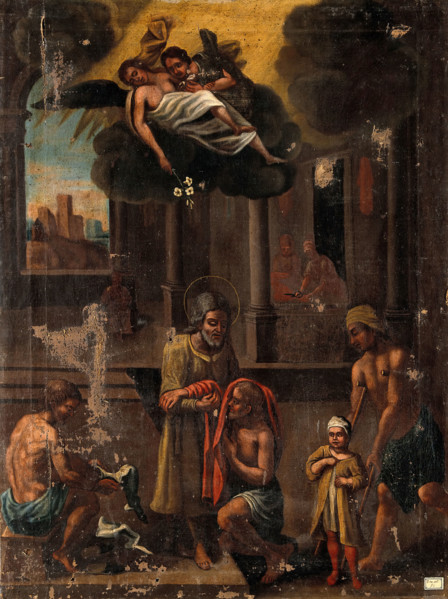 A miraculous cure described in the New Testament. Creator: Unknown.