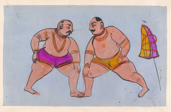 A pair of wrestlers. Creator: Unknown.