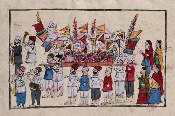 A funeral procession. Creator: Unknown.