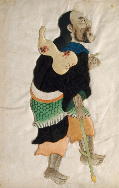 Li T'ieh Kuai walking with the aid of a crutch, 1800-1899. Creator: Unknown.