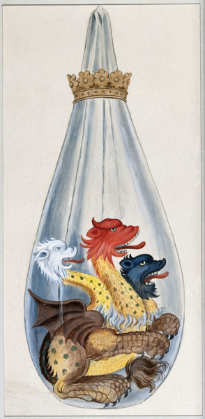 A three headed monster in an alchemical flask, representing the composition of the..., 1900-1909. Creator: Edith Annie Ibbs.