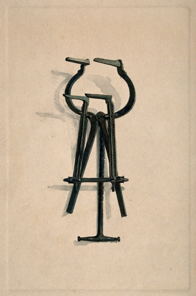 An ancient Roman surgical instrument, 1850-1910. Creator: Unknown.