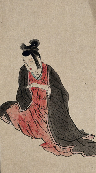 A Japanese woman seated, between 1800 and 1899. Creator: Unknown.