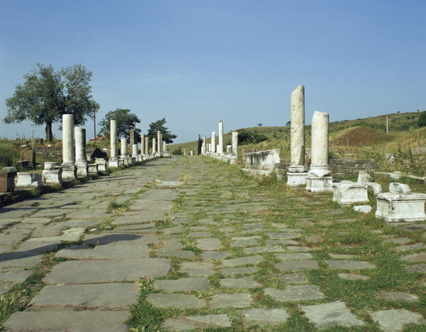 The Via Sacra (Sacred Way) from Pergamon to Asclepeium, Turkey, 1999. Creator: Unknown.
