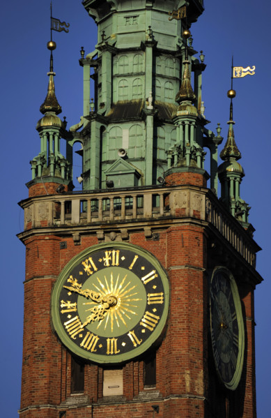 Clock Detail, Town Hall, Gdansk, Poland, 14th century (2015). Creator: Unknown.