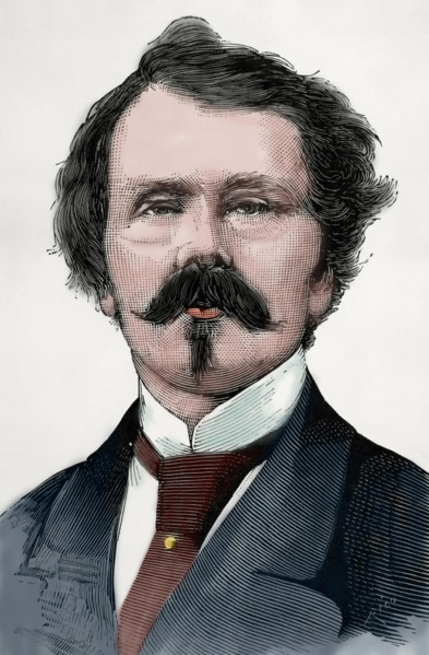 Thomas Mayne Reid (1818-1883), Scots-Irish American novelist, 1883. Creator: Rico.