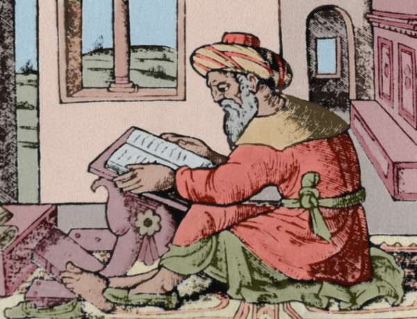 Averroes in his studio, 1530.  Creator: Unknown.