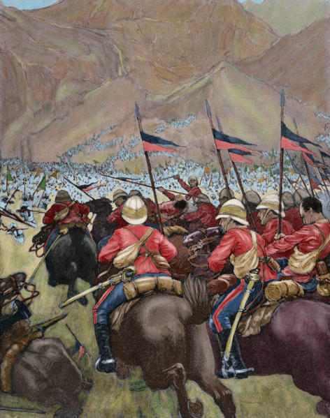 Charging of the English cavalry, Africa, 1898.  Creator: Unknown.