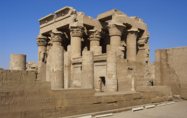 Papyrus column, Temple of Kom Ombo, Egypt, Ptolemaic Dynasty, 2nd century BC (2003). Creator: Unknown.