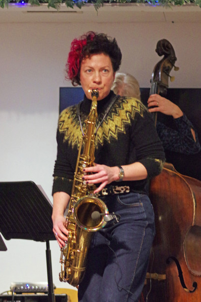 Hannah Horton, Hannah Horton Quartet, East Grinstead Jazz Club, West Suusex, Jan 2025. Creator: Brian O'Connor.