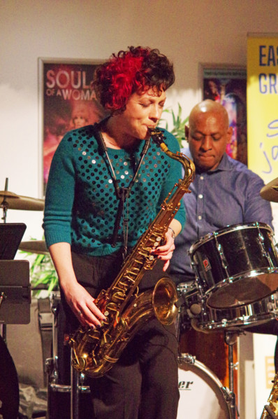 Hannah Horton, Hannah Horton Quartet, East Grinstead Jazz Club, West Suusex, Jan 2025. Creator: Brian O'Connor.
