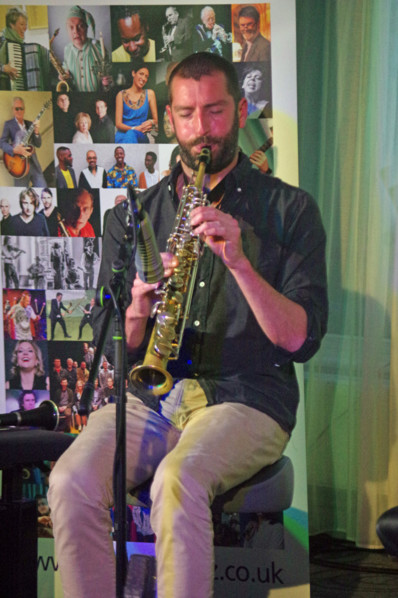 Bastien Weeger, NoSax NoClar, Watermill Jazz Club, Dorking, Surrey, May 2024. Creator: Brian O'Connor.