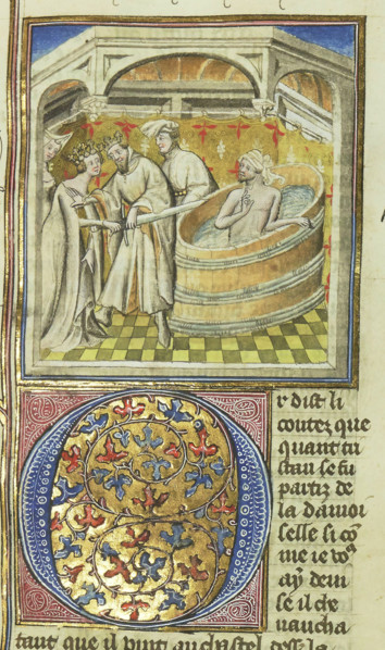 Miniature from Tristan de Léonois by Luce de Gat, End of 14th century. Creator: Anonymous master.