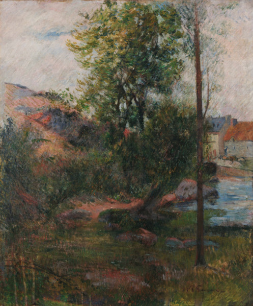 Willow by the Aven , 1888. Creator: Gauguin, Paul Eugéne Henri (1848-1903).