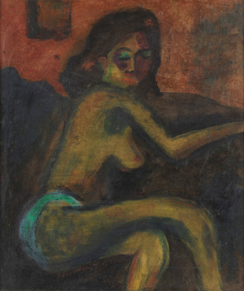 Half-naked woman. Creator: Pechstein, Hermann Max (1881-1955).
