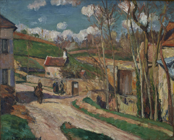 Un carrefour à l'Hermitage, 1876. Creator: Pissarro, Camille (1830-1903).