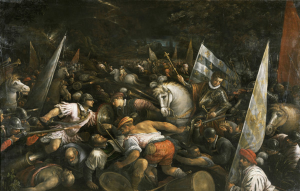 Charles VIII Receiving the Crown of Naples , 1585-1590. Creator: Bassano, Francesco, the Younger (1549-1592).