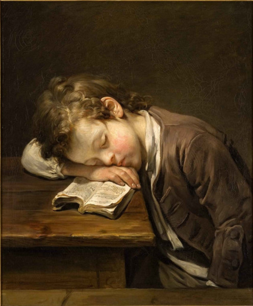 The Lazy Boy (Le Petit Paresseux) , 1755. Creator: Greuze, Jean-Baptiste (1725-1805).