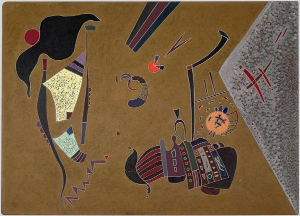 Der kleine rote Kreis (The small red circle), 1944. Creator: Kandinsky, Wassily Vasilyevich (1866-1944).