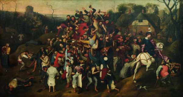 The Wine of Saint Martin's Day. Creator: Brueghel, Pieter, the Younger (1564-1638).