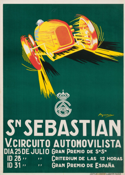 San Sebastián, 5th Motor Circuit, 1927, 1927. Creator: Aguirreche, Miguel Ángel (1894-1954).