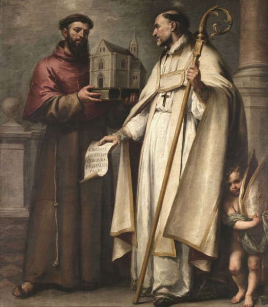 Saint Leander and Saint Bonaventure, 1665-1666. Creator: Murillo, Bartolomé Estebàn (1617-1682).