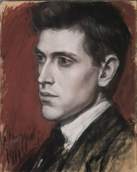 Portrait of the pianist and composer Franco Sartori (1892-1965), 1911. Creator: Moggioli, Umberto (1886-1919).