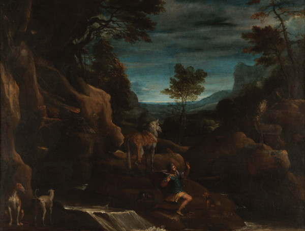 The Vision of Saint Eustace, 1585-1586. Creator: Carracci, Annibale (1560-1609).