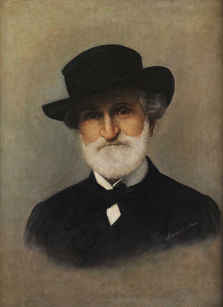 Portrait of the Composer Giuseppe Verdi (1813-1901), End of 19th century. Creator: Lombardini, Bice (active End of 19th-Early 20th cen.).
