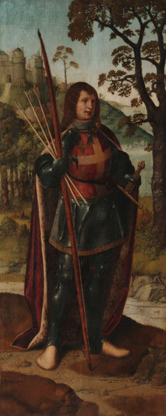 Saint Sebastian. Triptych of Our Lady of Mercy, left panel, First quarter of 16th century. Creator: Provost (Provoost), Jan (1465-1529).