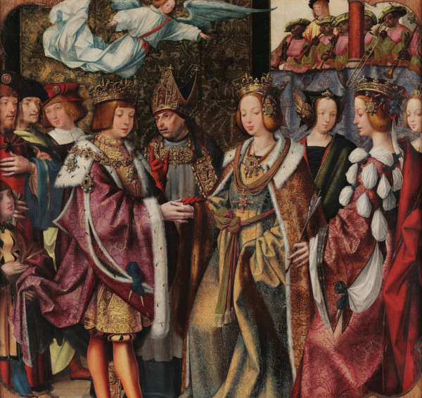 The Engagement of St Ursula and Prince Etherius (from the Saint Auta Altarpiece), c1522. Creator: Anonymous.