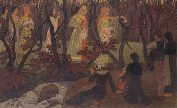 La Vision pres du torrent ou Le Rendez-Vous des fees (The Vision near the Torrent or ...), 1897. Creator: Sérusier, Paul (1864-1927).
