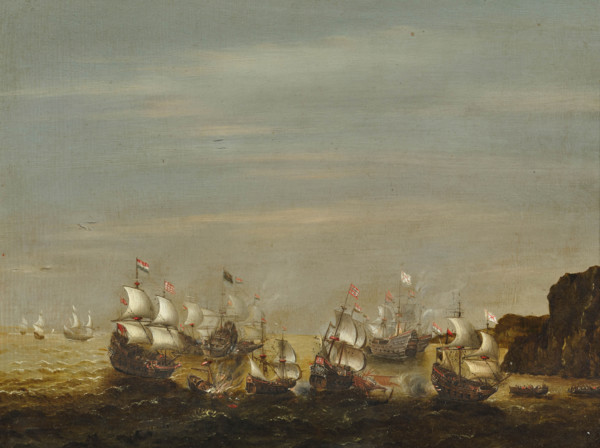The Battle of Gibraltar, 25 April 1607, c1630. Creator: Verbeeck, Cornelis (1585/91-after 1637).