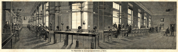 In the Central Telegraph Station in Berlin, 1863. Creator: Anonymous.
