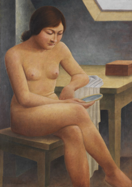 Girl with Mirror, 1930. Creator: Schrimpf, Georg (1889-1939).