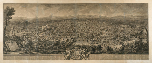 Prospetto dell'Alma Città di Roma visto dal Monte Gianciolo, Between 1745 and 1765. Creator: Vasi, Giuseppe (1710-1782).