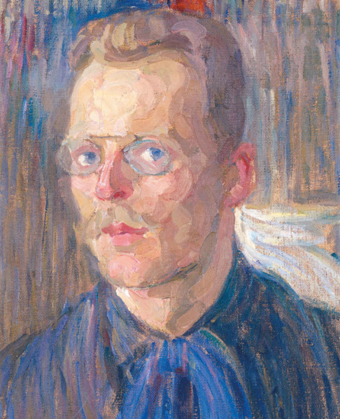 Self-portrait, 1907. Creator: Bogomazov, Alexander Konstantinovich (1880-1930).